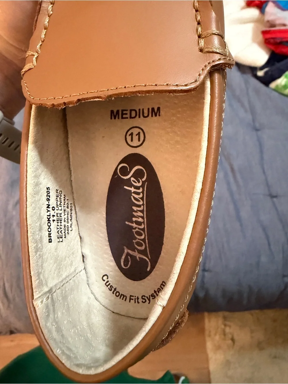 Footmates Boy’s Tan Leather Slip-On Loafers